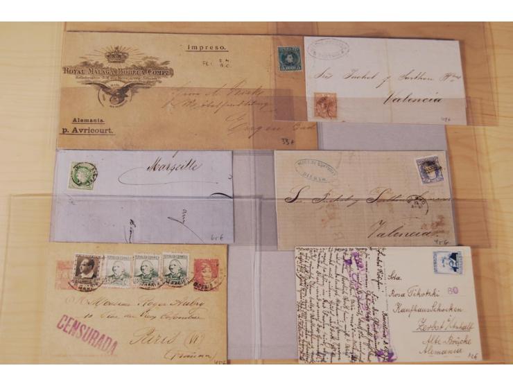 1860/1960 (ca.), über 250 Briefe, Karten und GSK mit Schwerpunkt Frankaturen vor 1900, danach u.a. auch mit Auslandspost, Luf