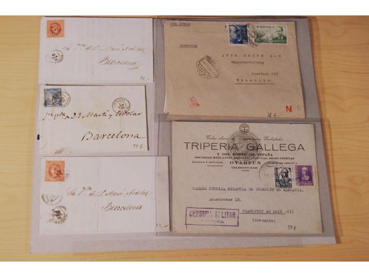 1860/1960 (ca.), über 250 Briefe, Karten und GSK mit Schwerpunkt Frankaturen vor 1900, danach u.a. auch mit Auslandspost, Luf