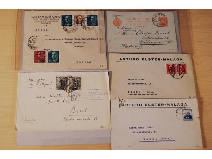 1860/1960 (ca.), über 250 Briefe, Karten und GSK mit Schwerpunkt Frankaturen vor 1900, danach u.a. auch mit Auslandspost, Luf