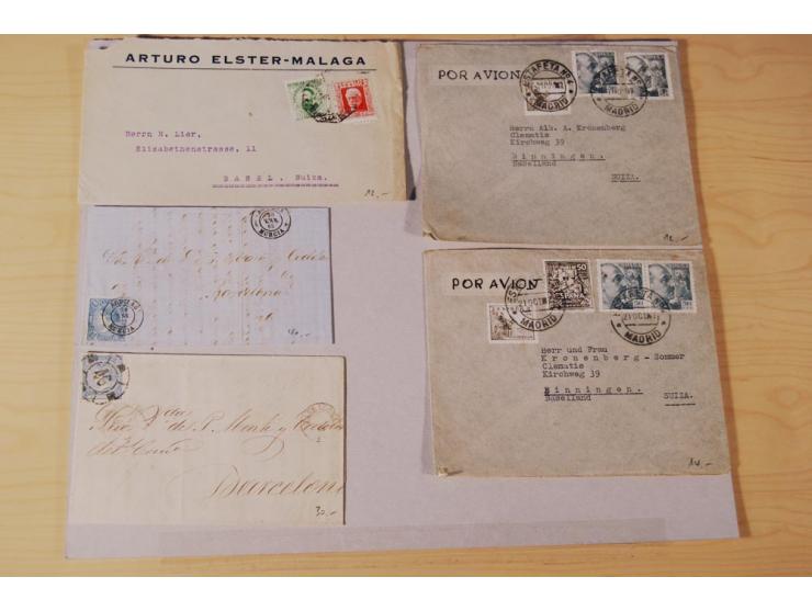 1860/1960 (ca.), über 250 Briefe, Karten und GSK mit Schwerpunkt Frankaturen vor 1900, danach u.a. auch mit Auslandspost, Luf