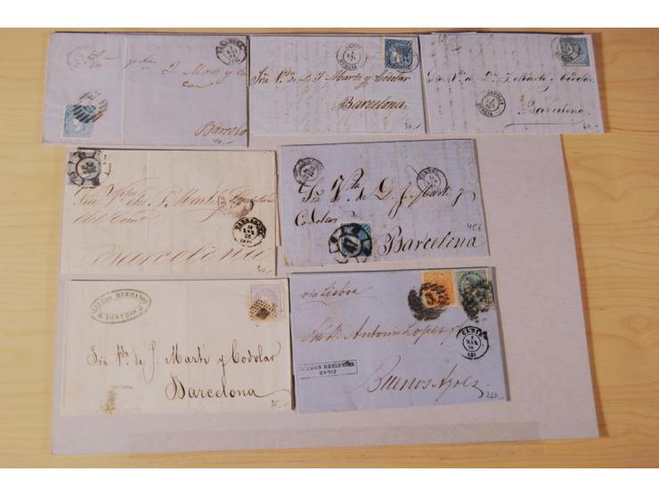 1860/1960 (ca.), über 250 Briefe, Karten und GSK mit Schwerpunkt Frankaturen vor 1900, danach u.a. auch mit Auslandspost, Luf