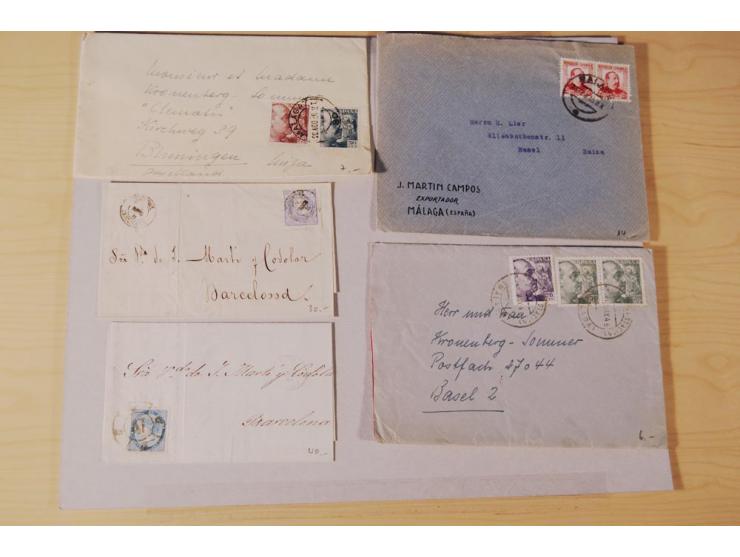 1860/1960 (ca.), über 250 Briefe, Karten und GSK mit Schwerpunkt Frankaturen vor 1900, danach u.a. auch mit Auslandspost, Luf