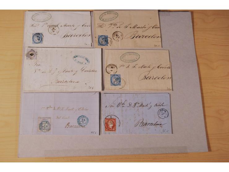 1860/1960 (ca.), über 250 Briefe, Karten und GSK mit Schwerpunkt Frankaturen vor 1900, danach u.a. auch mit Auslandspost, Luf