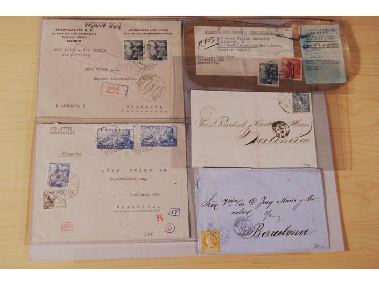 1860/1960 (ca.), über 250 Briefe, Karten und GSK mit Schwerpunkt Frankaturen vor 1900, danach u.a. auch mit Auslandspost, Luf