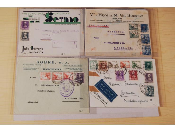 1860/1960 (ca.), über 250 Briefe, Karten und GSK mit Schwerpunkt Frankaturen vor 1900, danach u.a. auch mit Auslandspost, Luf