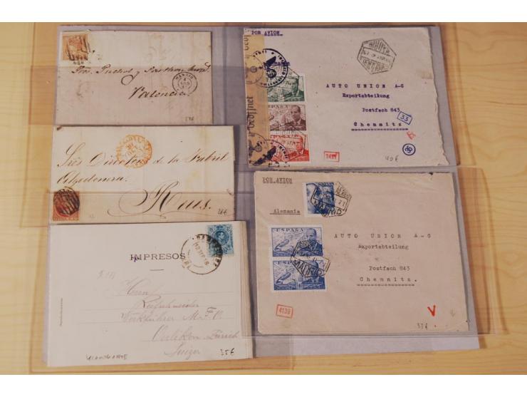 1860/1960 (ca.), über 250 Briefe, Karten und GSK mit Schwerpunkt Frankaturen vor 1900, danach u.a. auch mit Auslandspost, Luf
