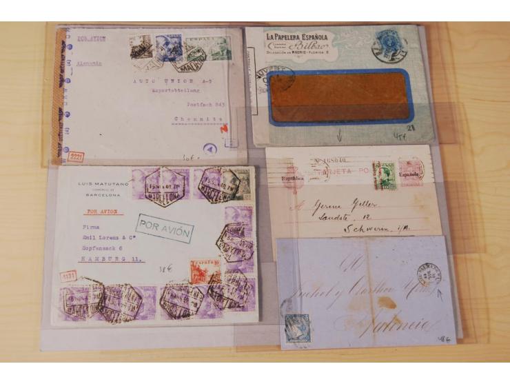 1860/1960 (ca.), über 250 Briefe, Karten und GSK mit Schwerpunkt Frankaturen vor 1900, danach u.a. auch mit Auslandspost, Luf