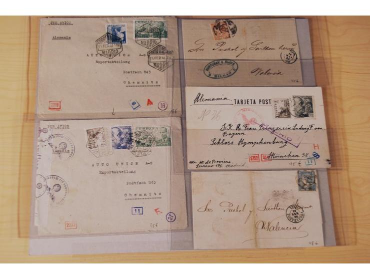 1860/1960 (ca.), über 250 Briefe, Karten und GSK mit Schwerpunkt Frankaturen vor 1900, danach u.a. auch mit Auslandspost, Luf