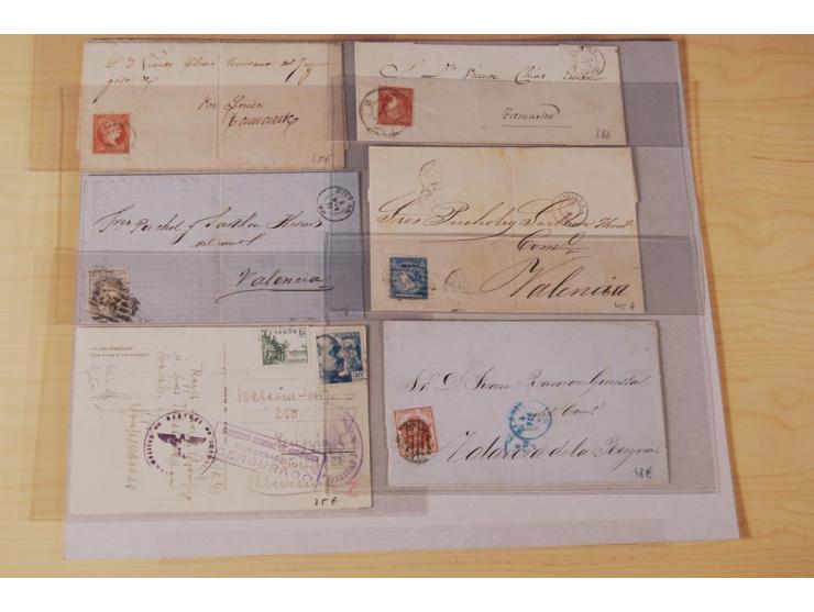 1860/1960 (ca.), über 250 Briefe, Karten und GSK mit Schwerpunkt Frankaturen vor 1900, danach u.a. auch mit Auslandspost, Luf