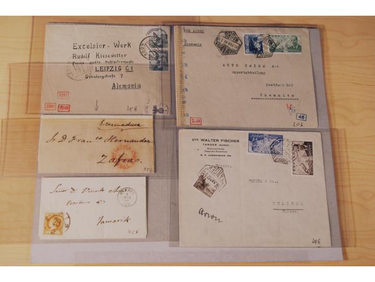 1860/1960 (ca.), über 250 Briefe, Karten und GSK mit Schwerpunkt Frankaturen vor 1900, danach u.a. auch mit Auslandspost, Luf