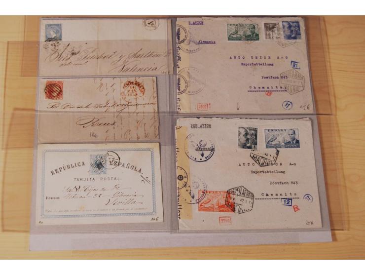 1860/1960 (ca.), über 250 Briefe, Karten und GSK mit Schwerpunkt Frankaturen vor 1900, danach u.a. auch mit Auslandspost, Luf