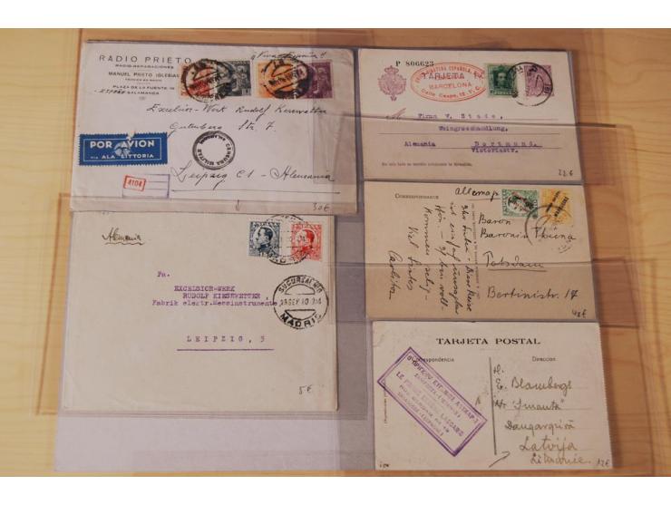 1860/1960 (ca.), über 250 Briefe, Karten und GSK mit Schwerpunkt Frankaturen vor 1900, danach u.a. auch mit Auslandspost, Luf