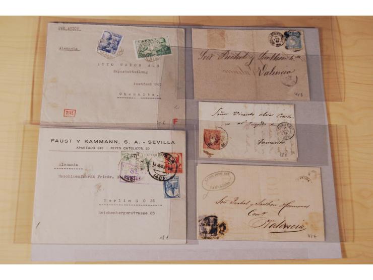 1860/1960 (ca.), über 250 Briefe, Karten und GSK mit Schwerpunkt Frankaturen vor 1900, danach u.a. auch mit Auslandspost, Luf