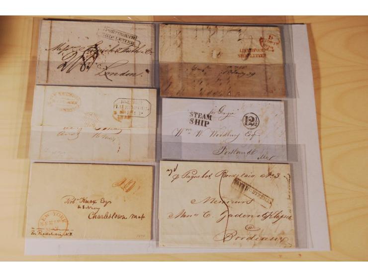 1830/70 (ca.) rund 220 markenlose Briefe, dabei Forwarding-Stempel, Taxstempel und -vermerke etc.