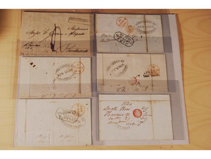 1830/70 (ca.) rund 220 markenlose Briefe, dabei Forwarding-Stempel, Taxstempel und -vermerke etc.