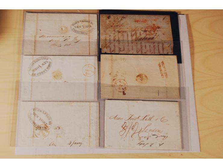 1830/70 (ca.) rund 220 markenlose Briefe, dabei Forwarding-Stempel, Taxstempel und -vermerke etc.