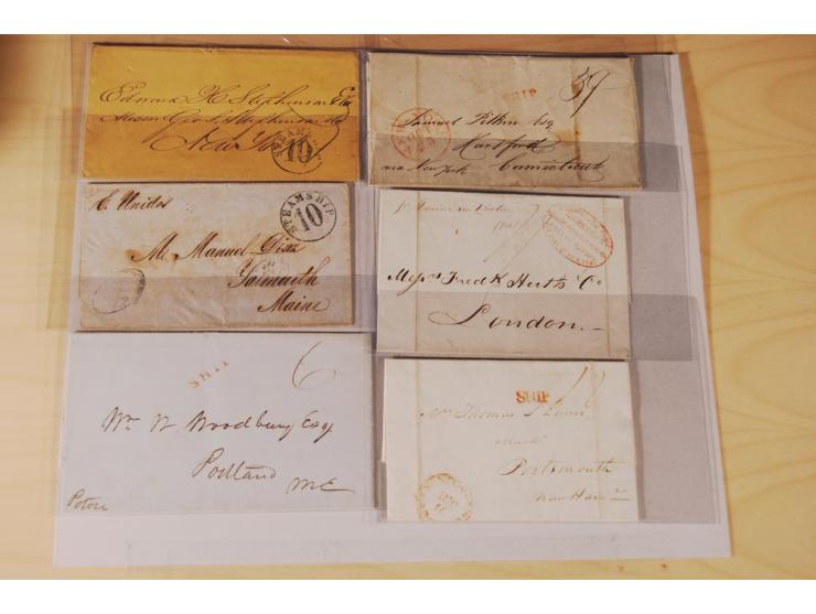 1830/70 (ca.) rund 220 markenlose Briefe, dabei Forwarding-Stempel, Taxstempel und -vermerke etc.