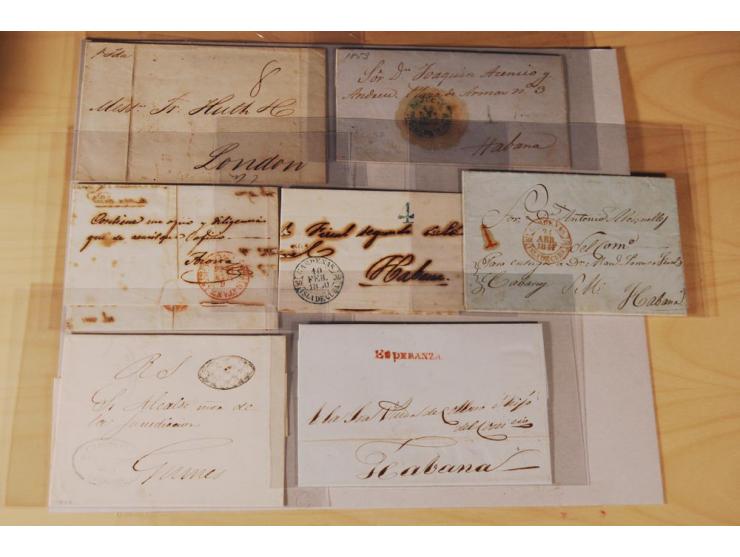 1830/70 (ca.) rund 220 markenlose Briefe, dabei Forwarding-Stempel, Taxstempel und -vermerke etc.