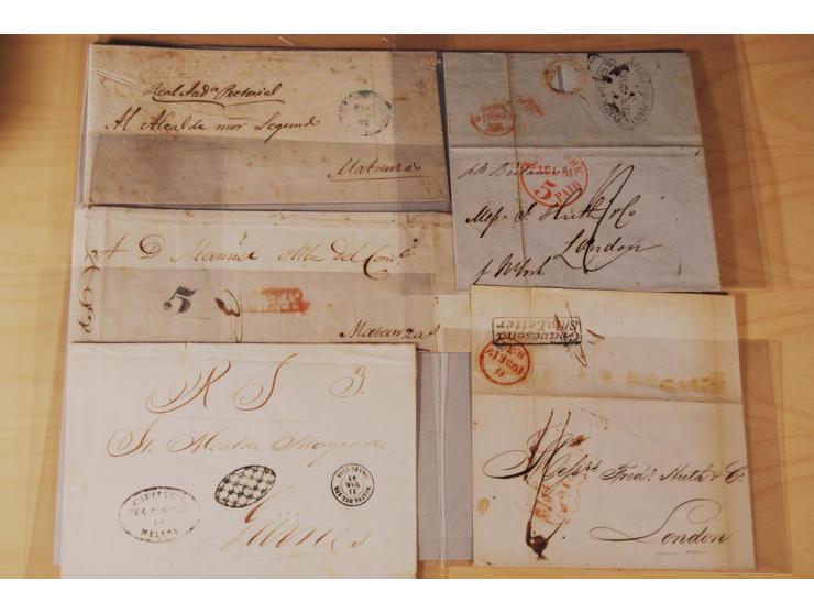 1830/70 (ca.) rund 220 markenlose Briefe, dabei Forwarding-Stempel, Taxstempel und -vermerke etc.