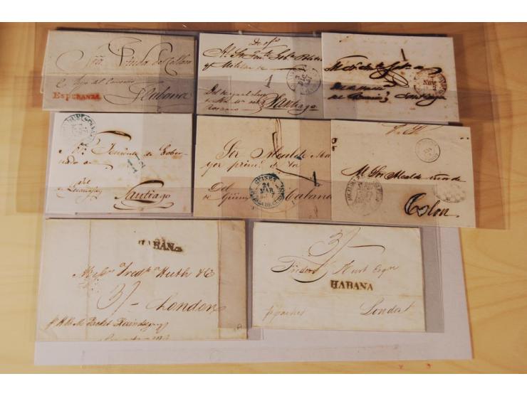 1830/70 (ca.) rund 220 markenlose Briefe, dabei Forwarding-Stempel, Taxstempel und -vermerke etc.