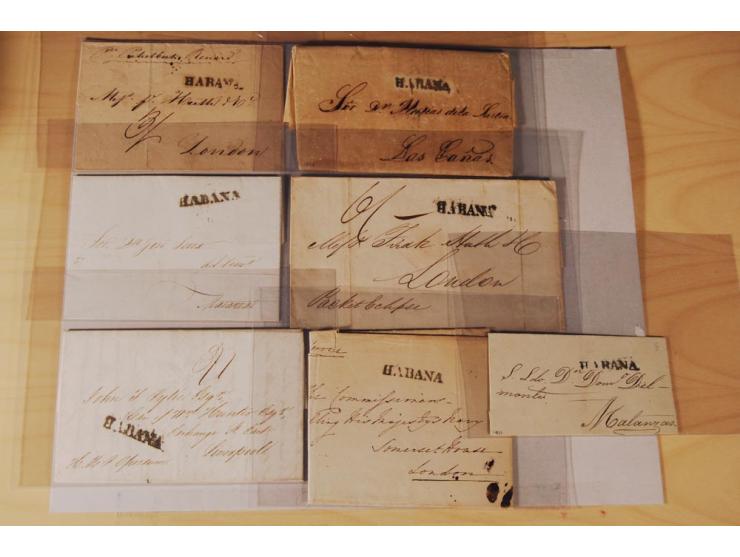 1830/70 (ca.) rund 220 markenlose Briefe, dabei Forwarding-Stempel, Taxstempel und -vermerke etc.