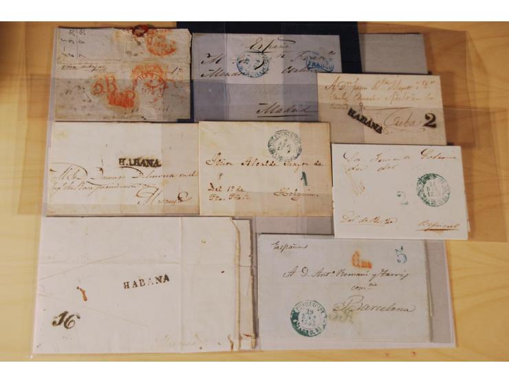1830/70 (ca.) rund 220 markenlose Briefe, dabei Forwarding-Stempel, Taxstempel und -vermerke etc.