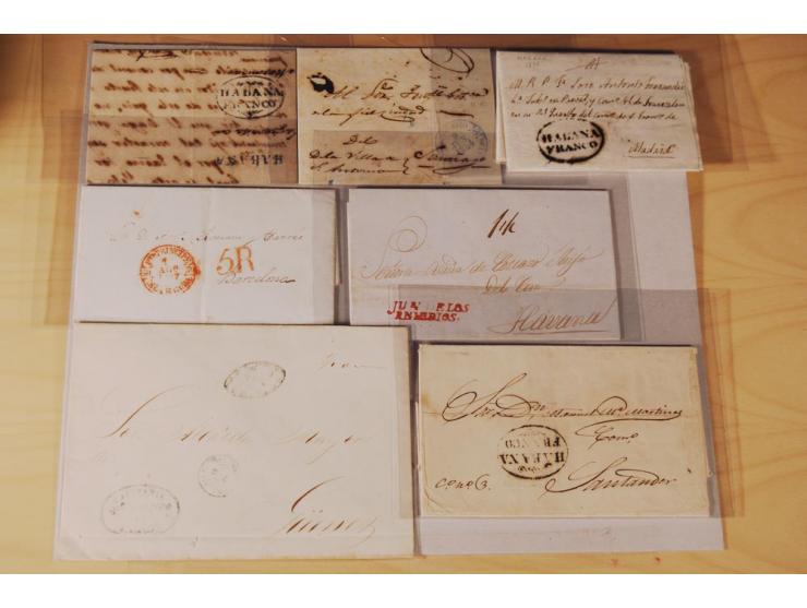 1830/70 (ca.) rund 220 markenlose Briefe, dabei Forwarding-Stempel, Taxstempel und -vermerke etc.