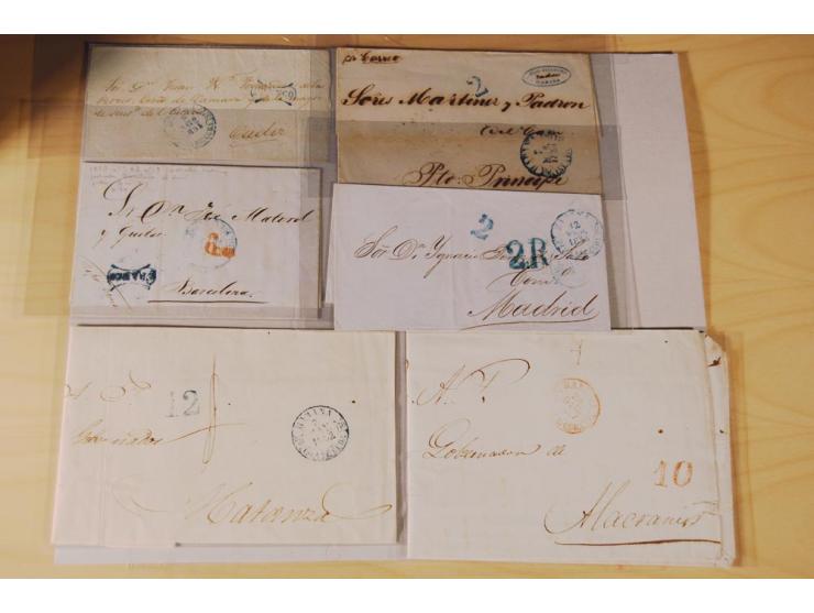 1830/70 (ca.) rund 220 markenlose Briefe, dabei Forwarding-Stempel, Taxstempel und -vermerke etc.