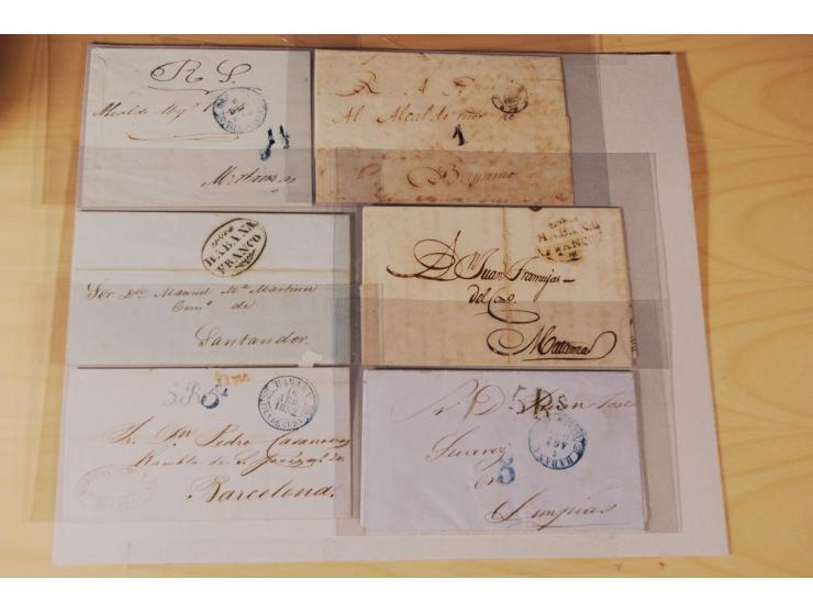 1830/70 (ca.) rund 220 markenlose Briefe, dabei Forwarding-Stempel, Taxstempel und -vermerke etc.