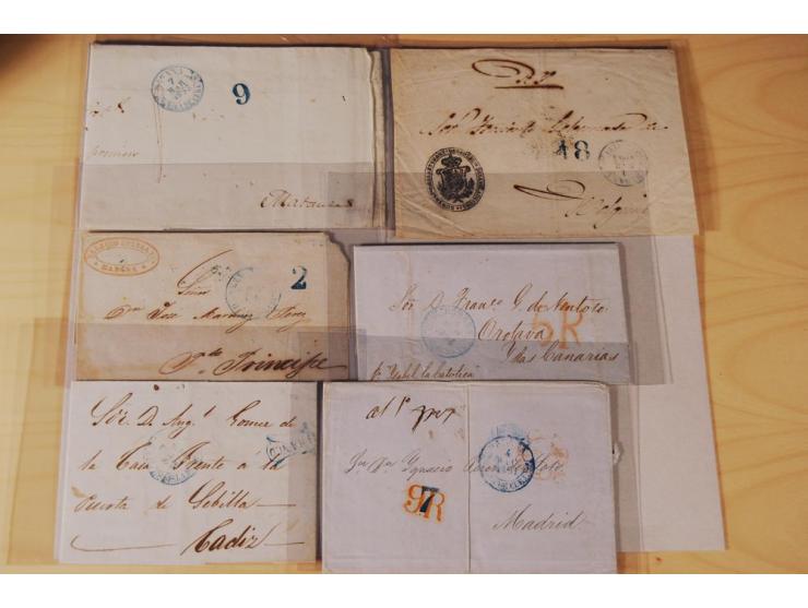 1830/70 (ca.) rund 220 markenlose Briefe, dabei Forwarding-Stempel, Taxstempel und -vermerke etc.
