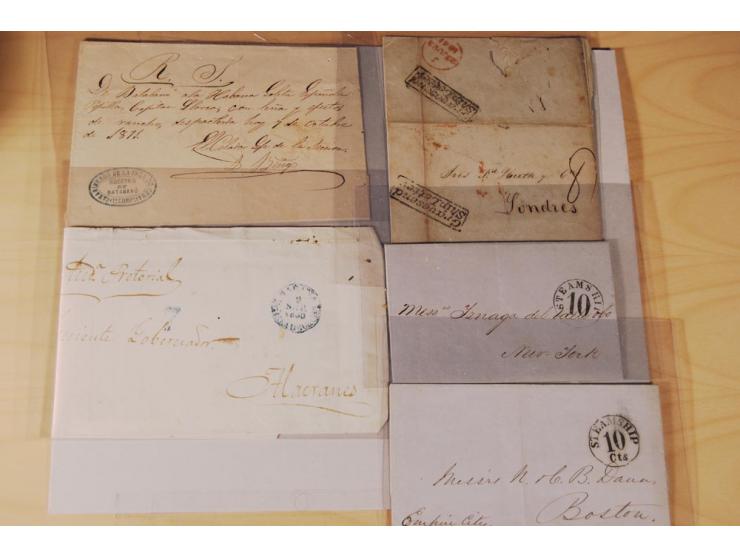 1830/70 (ca.) rund 220 markenlose Briefe, dabei Forwarding-Stempel, Taxstempel und -vermerke etc.