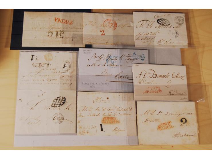 1830/70 (ca.) rund 220 markenlose Briefe, dabei Forwarding-Stempel, Taxstempel und -vermerke etc.