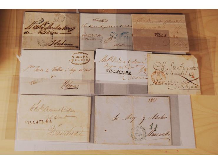 1830/70 (ca.) rund 220 markenlose Briefe, dabei Forwarding-Stempel, Taxstempel und -vermerke etc.