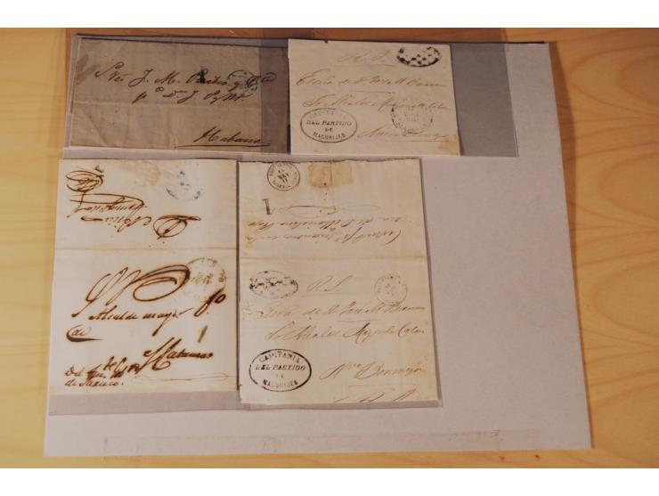 1830/70 (ca.) rund 220 markenlose Briefe, dabei Forwarding-Stempel, Taxstempel und -vermerke etc.