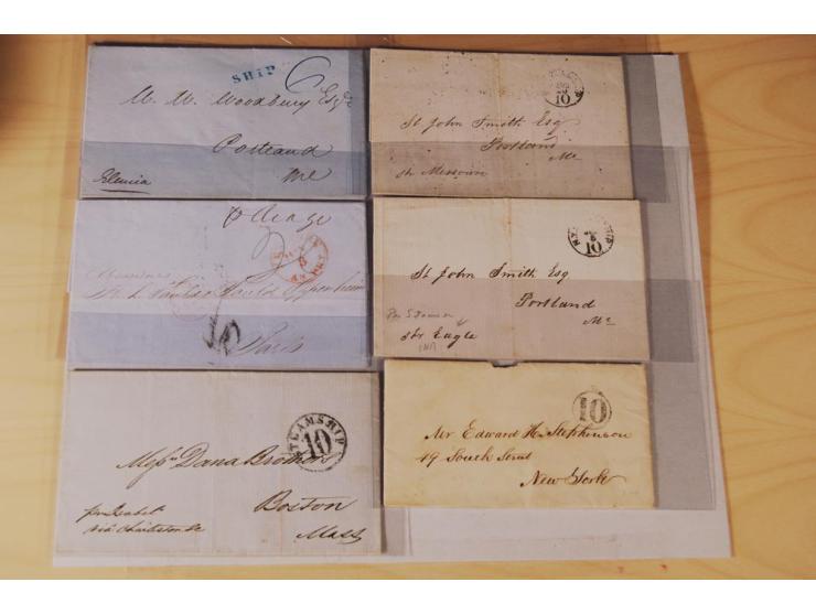 1830/70 (ca.) rund 220 markenlose Briefe, dabei Forwarding-Stempel, Taxstempel und -vermerke etc.