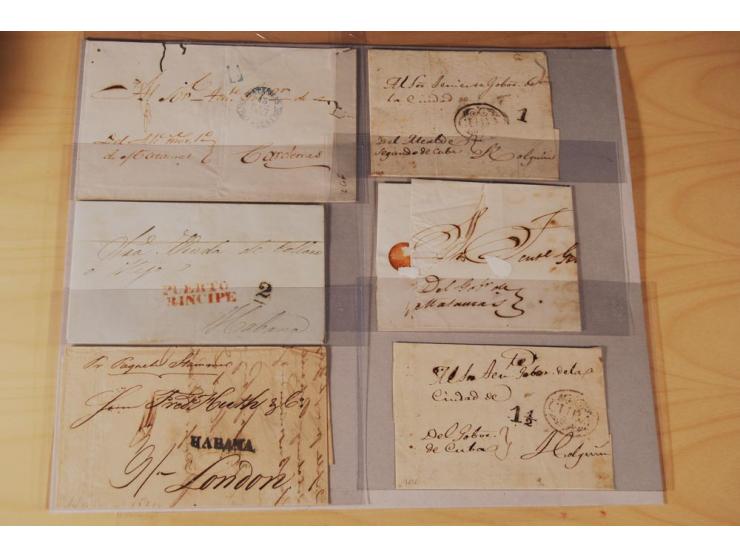1830/70 (ca.) rund 220 markenlose Briefe, dabei Forwarding-Stempel, Taxstempel und -vermerke etc.
