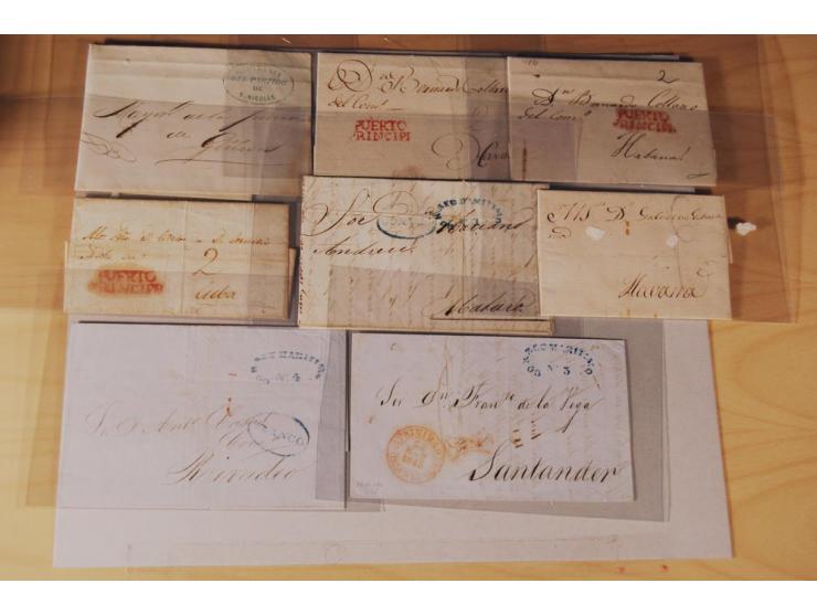 1830/70 (ca.) rund 220 markenlose Briefe, dabei Forwarding-Stempel, Taxstempel und -vermerke etc.