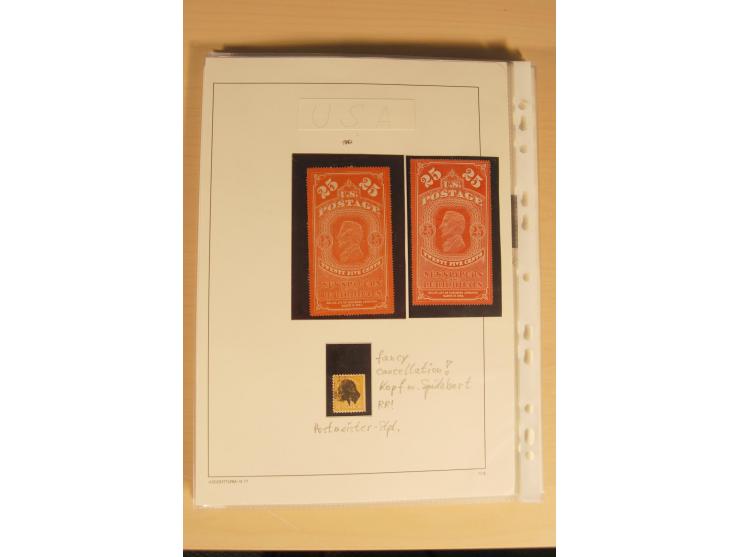 1847/93, gestempelte reichhaltige Sammlung mit Konföderierten Staaten sowie einer ganzen Reihe von zum Teil interessanten Bri