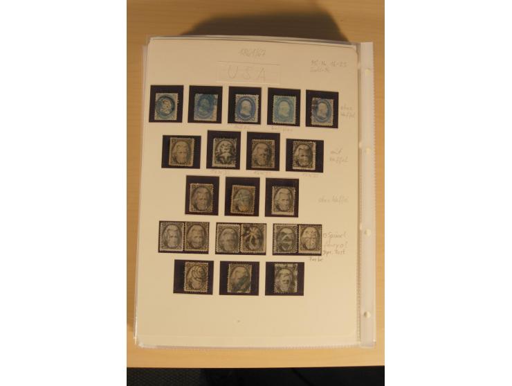 1847/93, gestempelte reichhaltige Sammlung mit Konföderierten Staaten sowie einer ganzen Reihe von zum Teil interessanten Bri