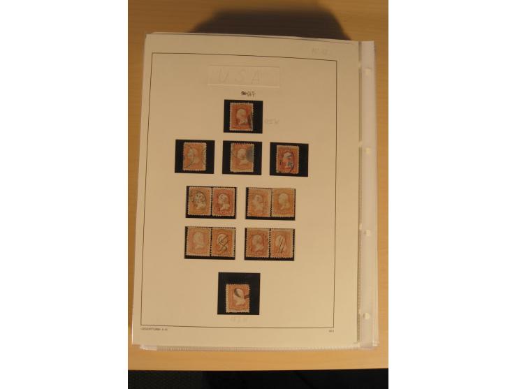 1847/93, gestempelte reichhaltige Sammlung mit Konföderierten Staaten sowie einer ganzen Reihe von zum Teil interessanten Bri