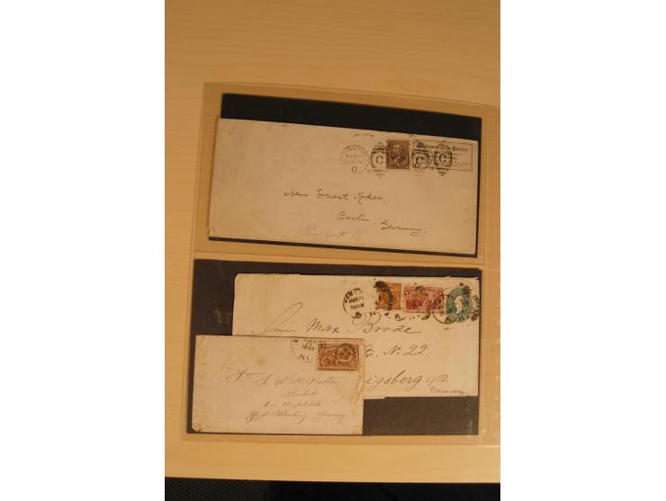 1847/93, gestempelte reichhaltige Sammlung mit Konföderierten Staaten sowie einer ganzen Reihe von zum Teil interessanten Bri