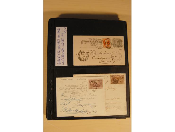 1847/93, gestempelte reichhaltige Sammlung mit Konföderierten Staaten sowie einer ganzen Reihe von zum Teil interessanten Bri
