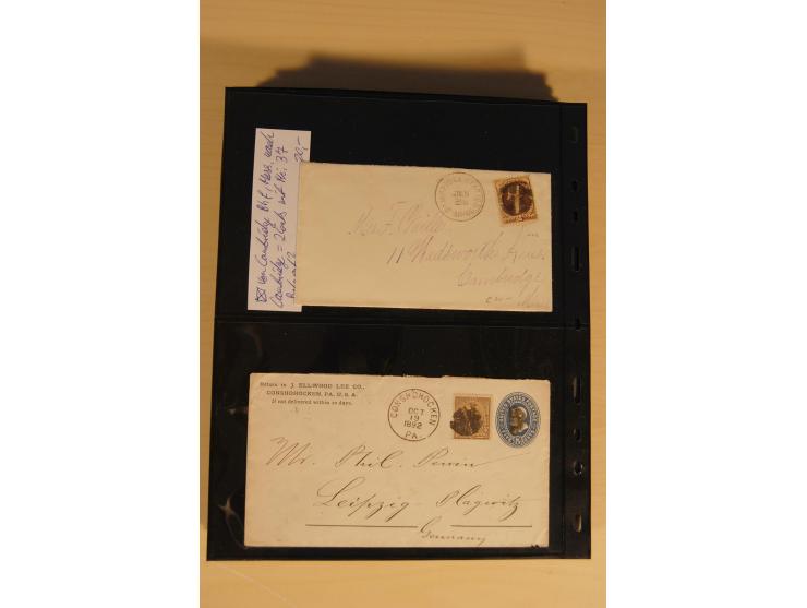 1847/93, gestempelte reichhaltige Sammlung mit Konföderierten Staaten sowie einer ganzen Reihe von zum Teil interessanten Bri