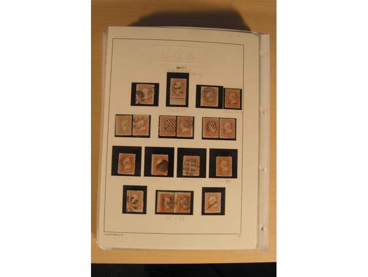 1847/93, gestempelte reichhaltige Sammlung mit Konföderierten Staaten sowie einer ganzen Reihe von zum Teil interessanten Bri
