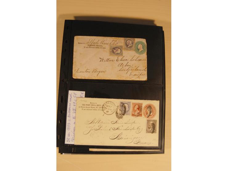 1847/93, gestempelte reichhaltige Sammlung mit Konföderierten Staaten sowie einer ganzen Reihe von zum Teil interessanten Bri