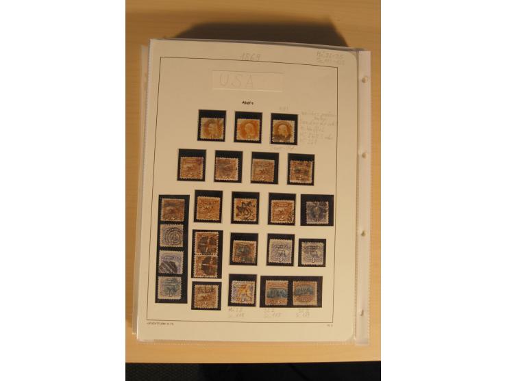 1847/93, gestempelte reichhaltige Sammlung mit Konföderierten Staaten sowie einer ganzen Reihe von zum Teil interessanten Bri