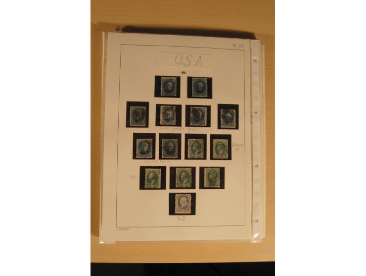 1847/93, gestempelte reichhaltige Sammlung mit Konföderierten Staaten sowie einer ganzen Reihe von zum Teil interessanten Bri