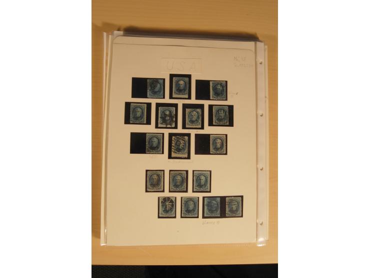 1847/93, gestempelte reichhaltige Sammlung mit Konföderierten Staaten sowie einer ganzen Reihe von zum Teil interessanten Bri
