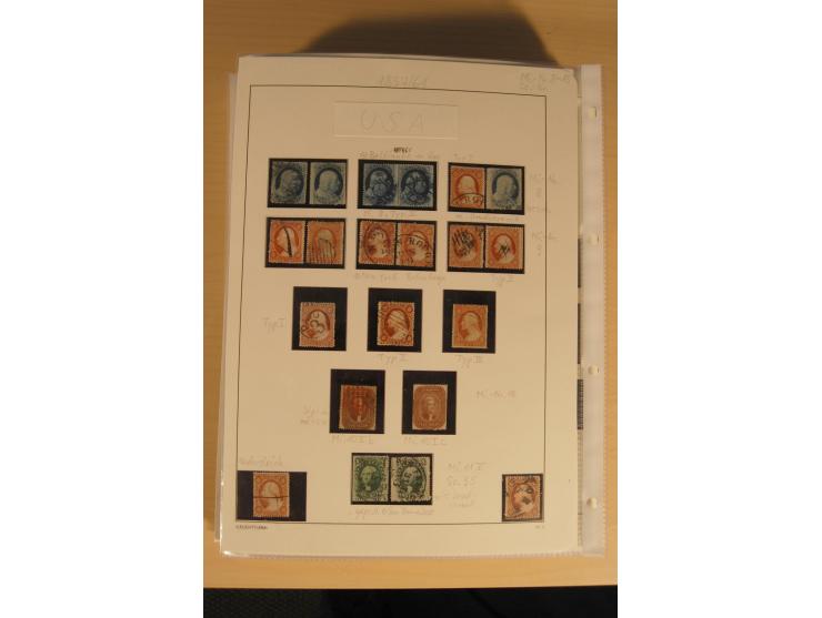 1847/93, gestempelte reichhaltige Sammlung mit Konföderierten Staaten sowie einer ganzen Reihe von zum Teil interessanten Bri