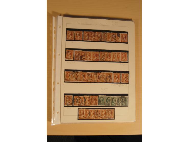 1847/93, gestempelte reichhaltige Sammlung mit Konföderierten Staaten sowie einer ganzen Reihe von zum Teil interessanten Bri
